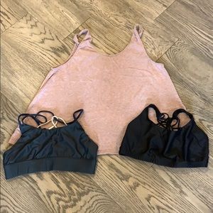 Workout Bundle- Strappy sports bras & tank top
